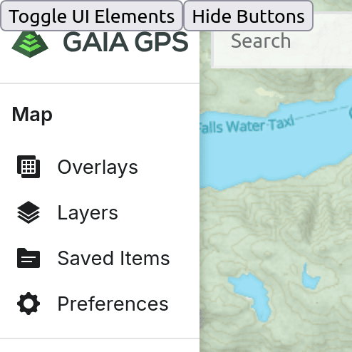 Tool to Remove UI Elements from Gaia GPS